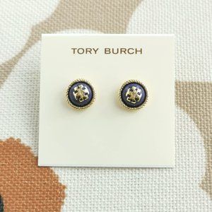 Tory Burch | Stud Earrings | Gold Blue Stud Earrings